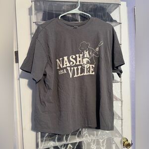 Nashville USA Graphic Tee - Charcoal Gray